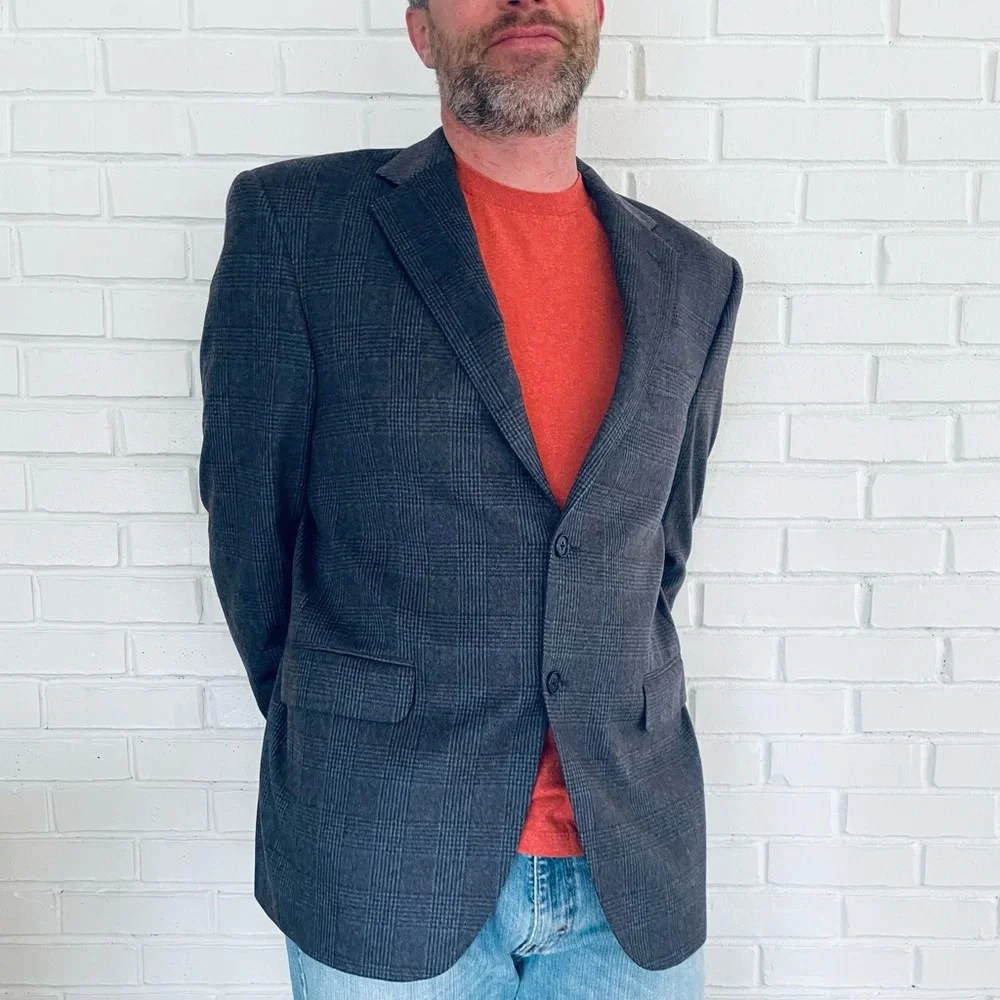Bespoke Luca diMarco Blue Plaid Sports Coat
